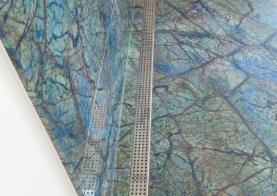 Custom Marble ite Base with Linear Drain