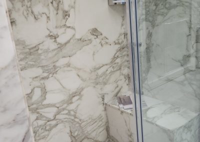 Custom Marble ite Base with Linear Drain Full