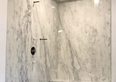 Marble ite Shower bench linear Drain custom